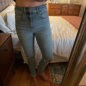 Free People Raw High Rise Jegging